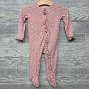 Bamboo Ruffle Sleeper Flowers 6M