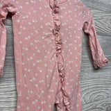 Bamboo Ruffle Sleeper Flowers 6M
