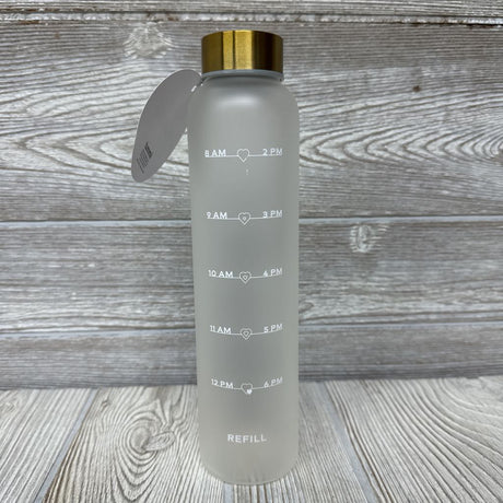 NEW Glass Water Bottle Hourly