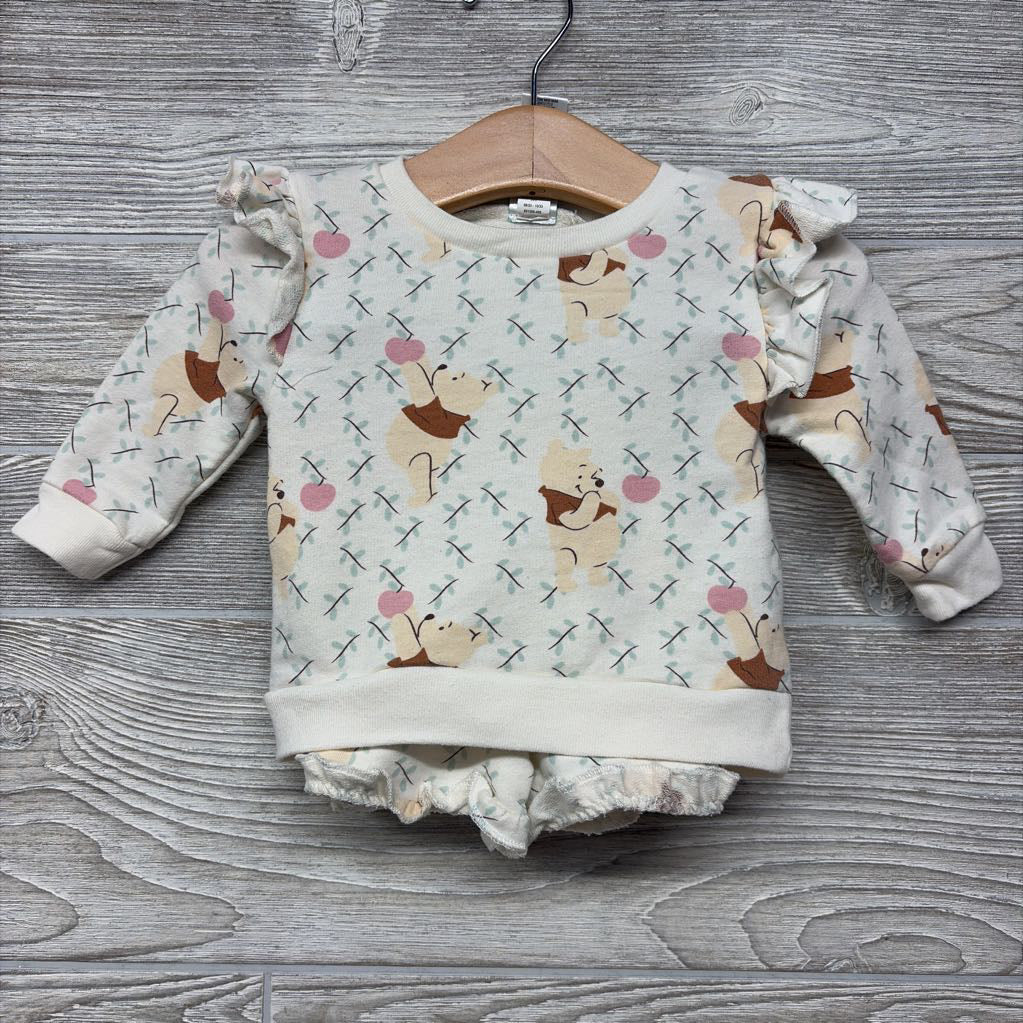 French Terry Crewneck & Pants Pooh Picking Apples 0-3M