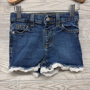 Denim Shorts Eyelet Trim 3T
