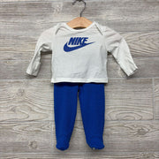 LS Shirt Swoosh, Waffle Knit Footed Pants & Hat 3M