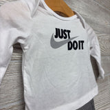 LS Shirt Just Do It & Footed Pants Stripes 3M
