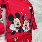 2 Pc LS PJs Hearts Stripes Minnie Mickey 2T