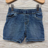 Pull On Drawstring Knit Denim Shorts 3T