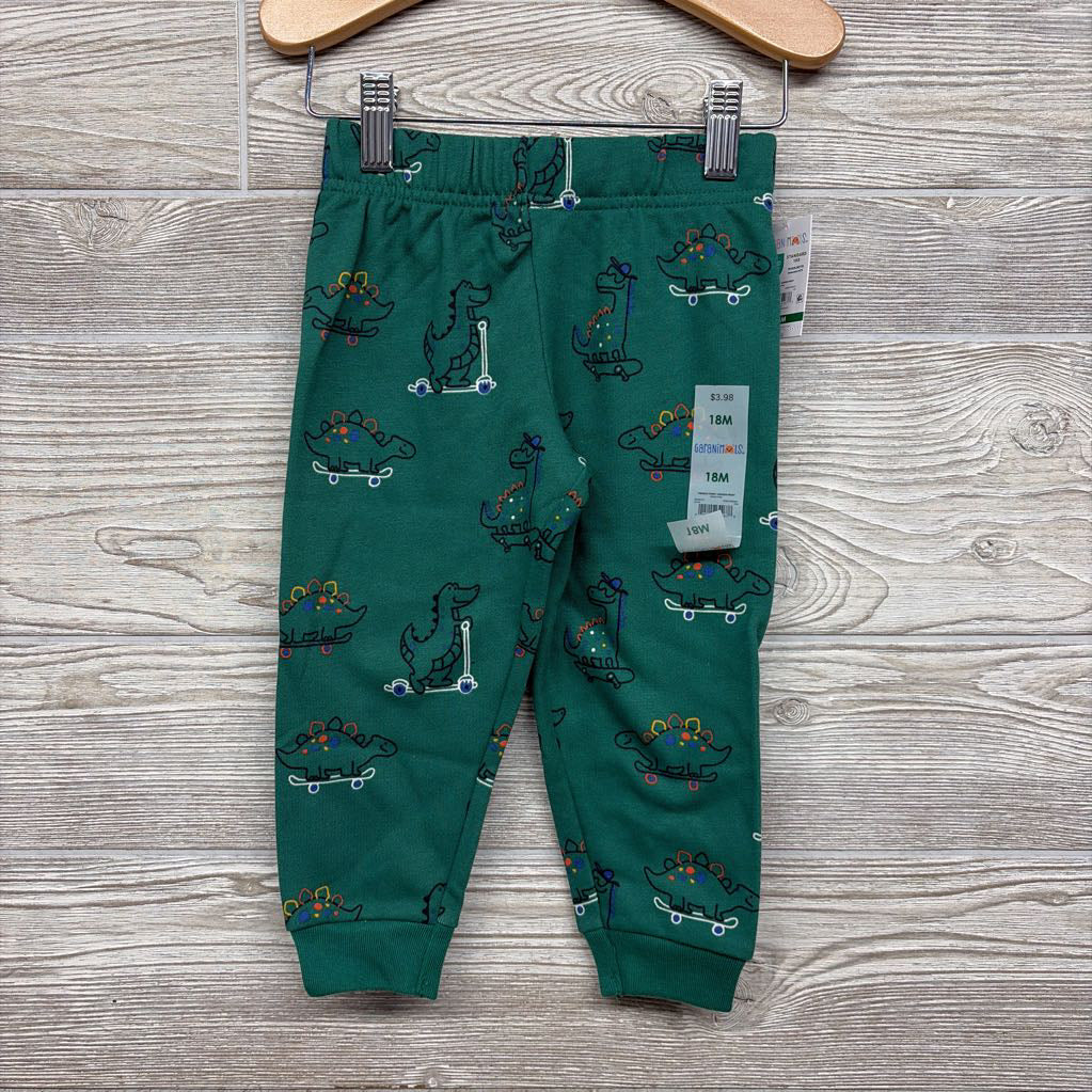 NEW French Terry Joggers Dinosaurs Skateboarding 18M