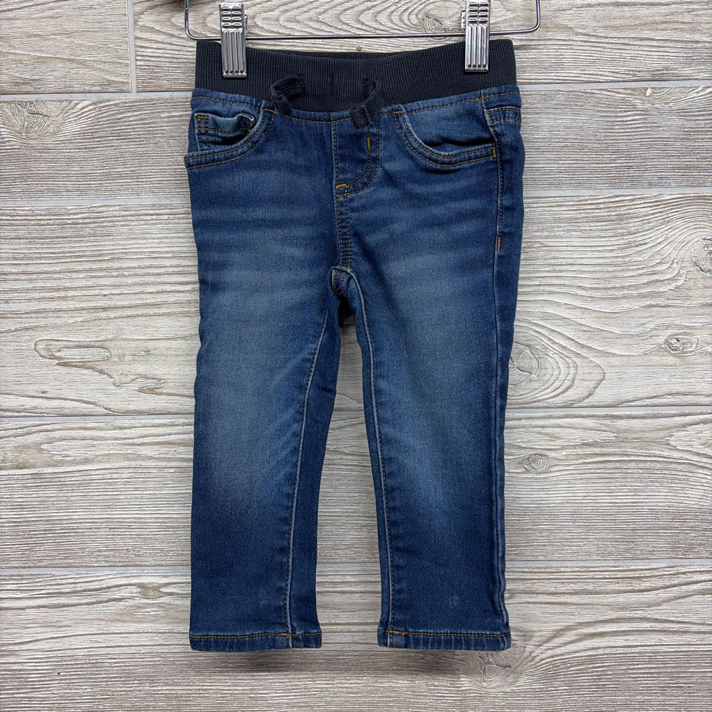 Pull On Drawstring Knit Jeans 18M