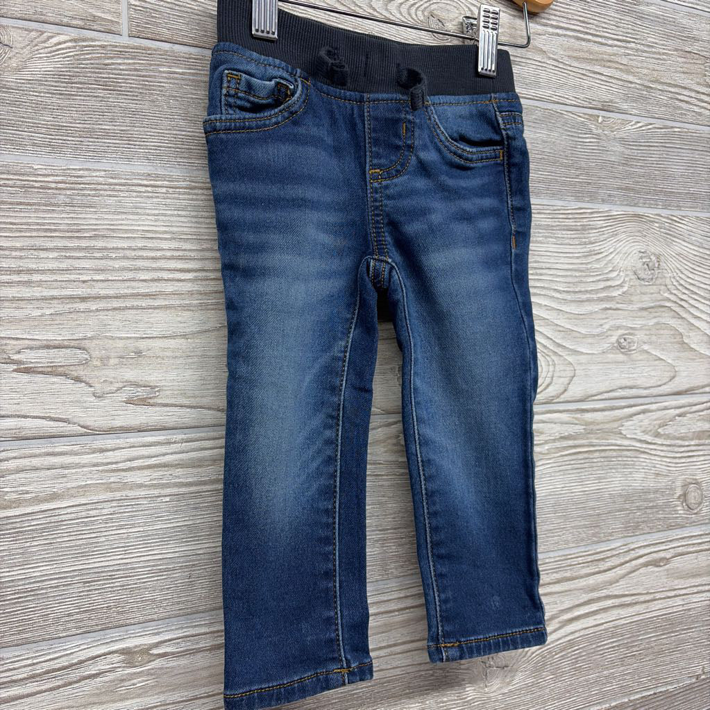 Pull On Drawstring Knit Jeans 18M
