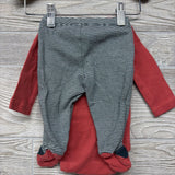 LS Bodysuit My Best Friend Has Paws & Footed Pants Stripes 3M