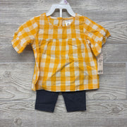 NEW Gingham Shirt & Leggings 9M
