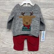 NEW Sweater Reindeer & Cord Pants NB