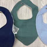 3 Pk Muslin Bibs