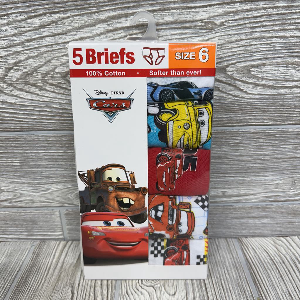 NEW 5 Pk Briefs Underwear Cars
