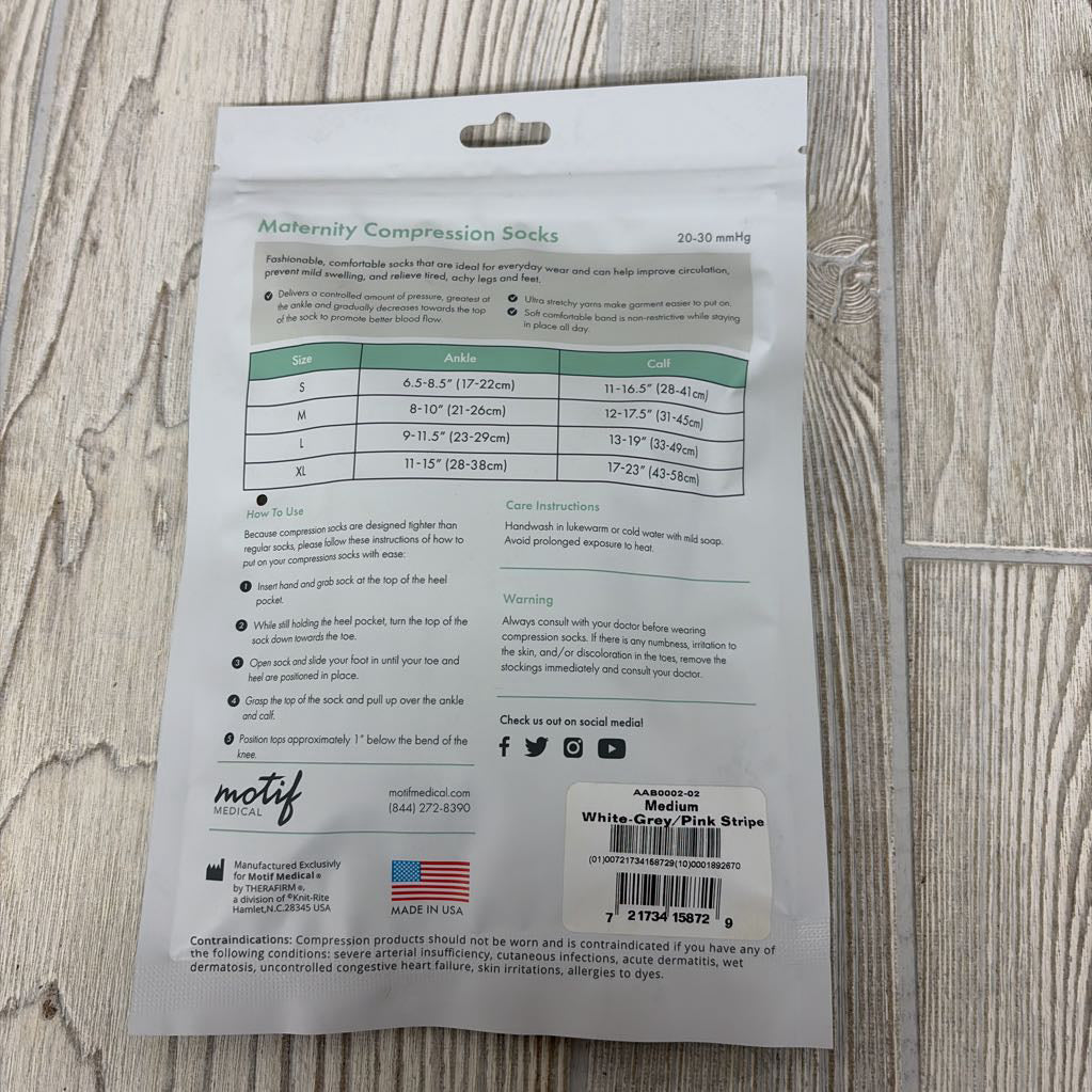 NEW Maternity Compression Socks 20-30mmHg Medium