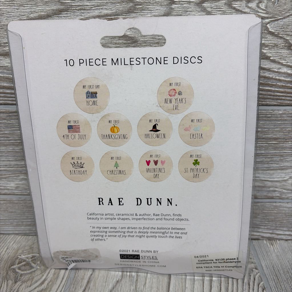 NEW Wooden Milestone Disks