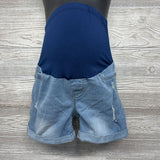 Full Panel Distressed Denim Shorts Medium