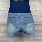 Full Panel Distressed Denim Shorts Medium