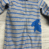 Blanket Sleeper Stripes Shark 6-9M