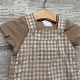 NEW Gingham Shortalls & Shirt 3M