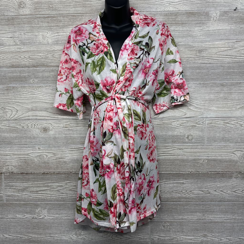 Maternity Robe Flowers O/S