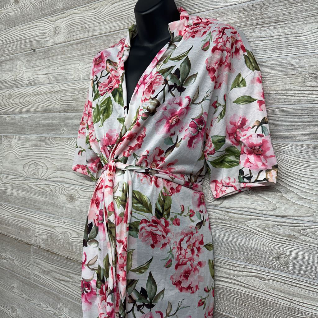 Maternity Robe Flowers O/S