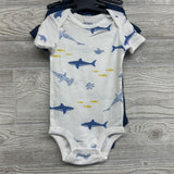 NEW 2 Pk Bodysuits Sharks Little One 6-9M