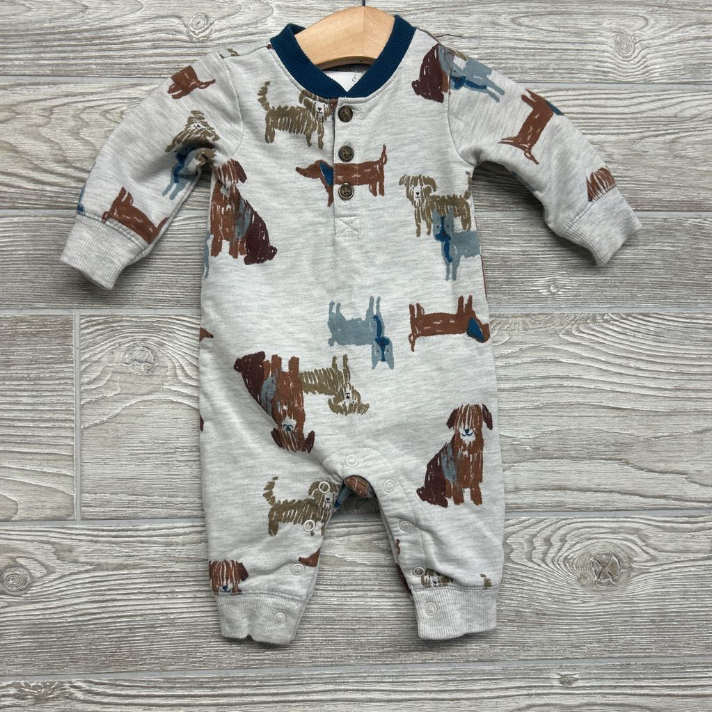 LS Henley Outfit Dogs 3M