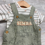 Shortalls Simba & Shirt Stripes 0-3M