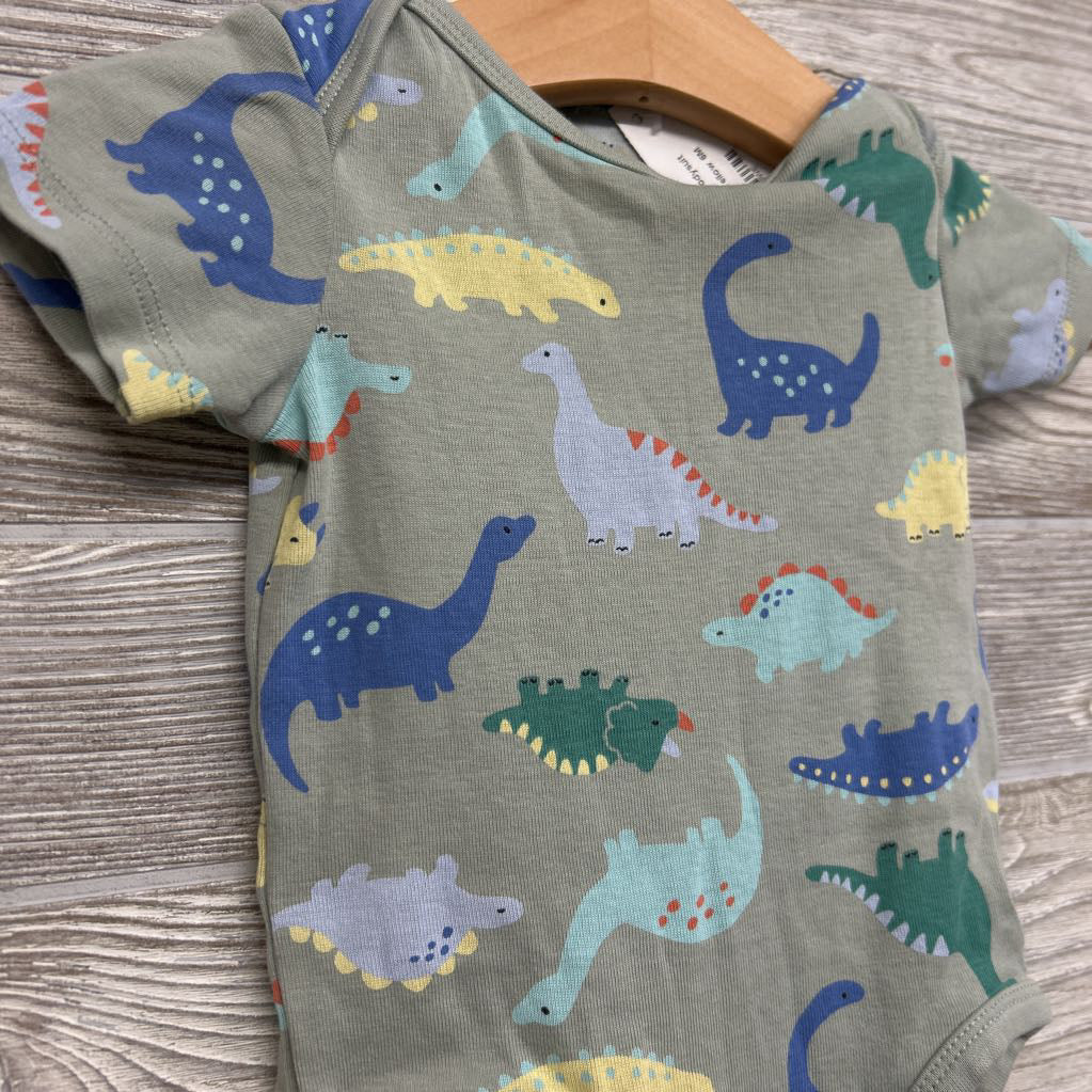 Organic Bodysuit Dinosaurs 6M