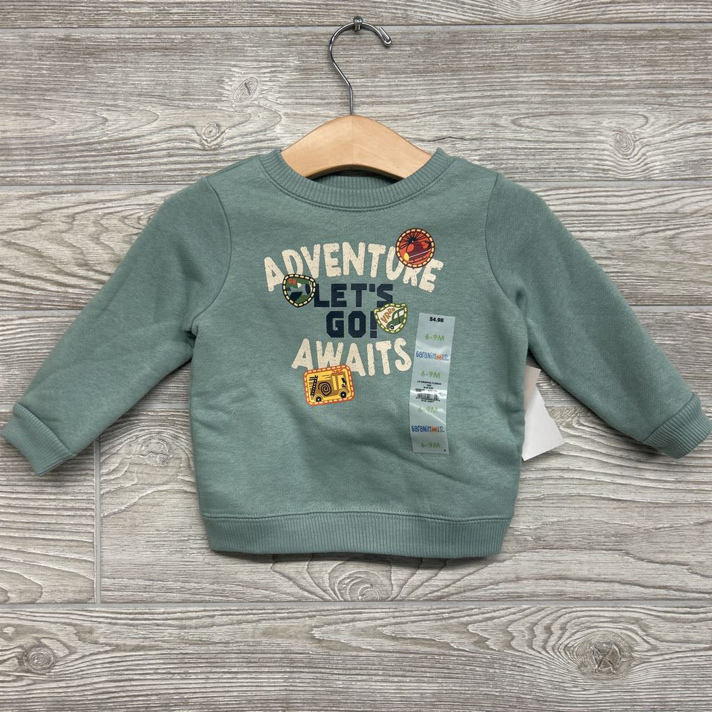 NEW Crewneck Adventure Awaits Let's Go 6-9M