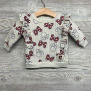 Crewneck Ribbed Ruffles Minnie Mouse Bow 18M