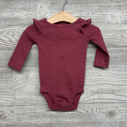 Ribbed Bodysuit Ruffle Shoulder 6M