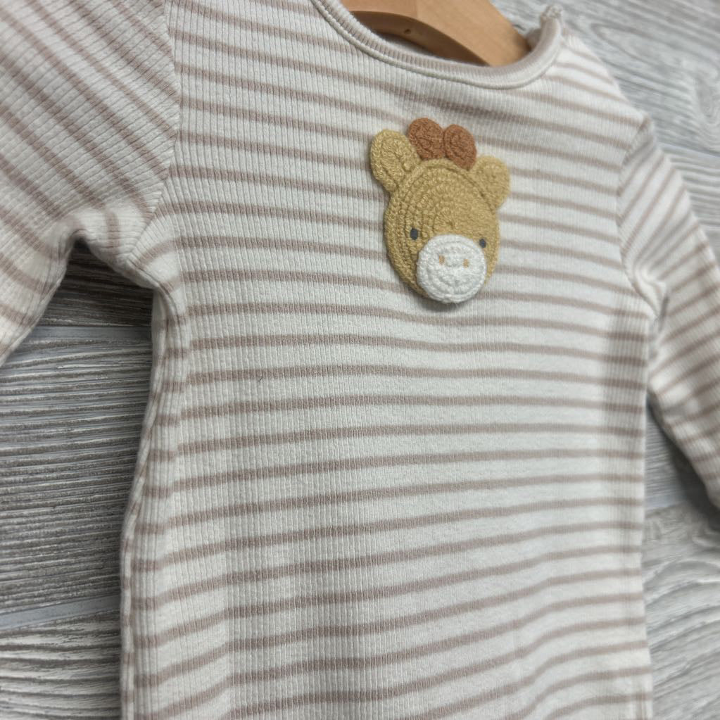 Organic Ribbed Outfit Giraffe 6-9M