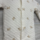 Organic Snap Up Quilted Outfit Sheep 3-6M