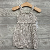 NEW Smocked Romper Animal Print 12M
