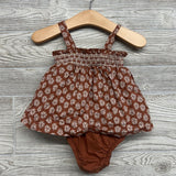 Socked Sunsuit Romper Flowers 6M