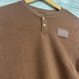 Waffle Knit Henley Shirt 10