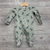 Waffle Knit Sleeper Dinosaurs 3M