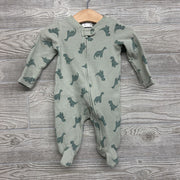 Waffle Knit Sleeper Dinosaurs 3M