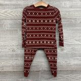 2 Pc LS PJs Nordic Smiley Faces 4T