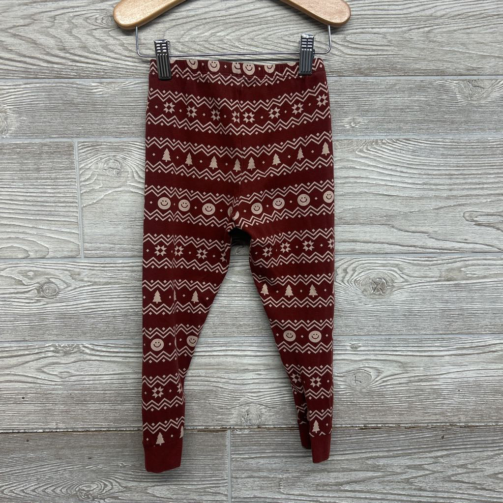 2 Pc LS PJs Nordic Smiley Faces 4T