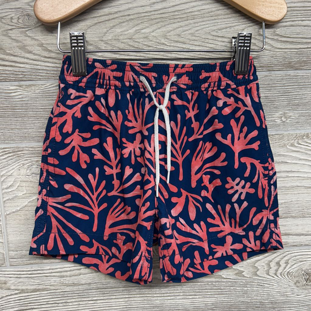 Pull On Drawstring Swim Trunks Coral 2