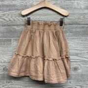 Smocked Muslin Skirt Stripes Ruffle 3T