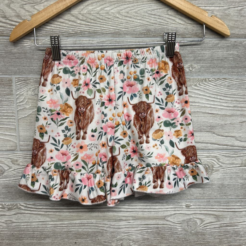 Shirt Wild Hair Don't Care & Bell Bottom Pants Cows Flowers 6-7