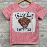 Shirt Wild Hair Don't Care & Bell Bottom Pants Cows Flowers 6-7