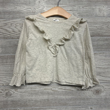 LS Ruffle Shirt & Pants Animal Print 3T