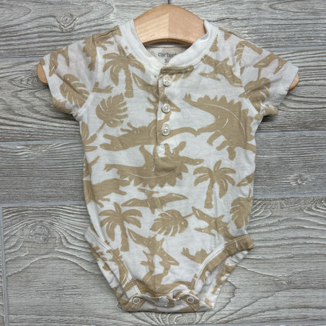 Henley Bodysuit Dinosaurs Palm Trees & French Terry Cargo Joggers 3M