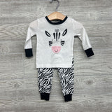 2 Pc LS PJs Zebra 12-18M
