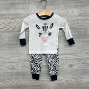 2 Pc LS PJs Zebra 12-18M