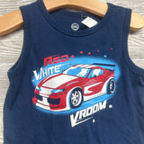 Tank Top Red White Vroom 3T